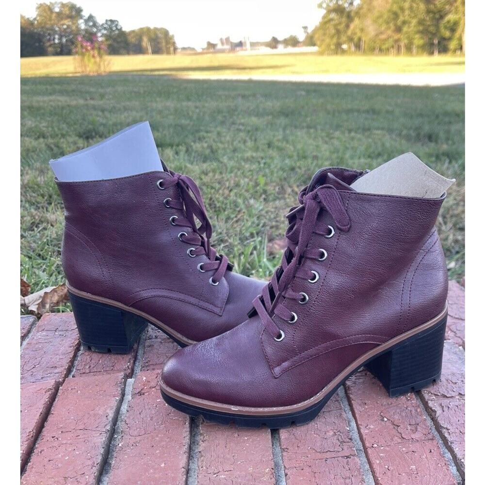 NATURALIZER Womens Bordeaux Accent, Water Repelant Madalynn Boots 8 M